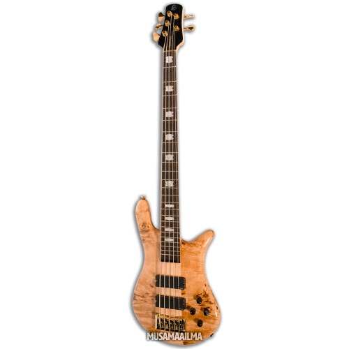 Spector Euro5 LX EMG 40TW Poplar Burl Natural Stain Gloss 5-String Electric Bass