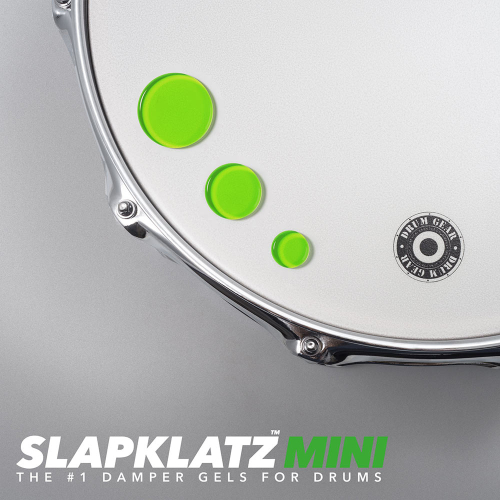 SlapKlatz Mini Gel Pads 6-Piece Alien Green Damper Set