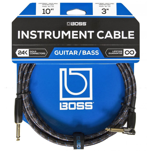 BOSS BIC-10A Instrument Cable Straight-Angle 3m