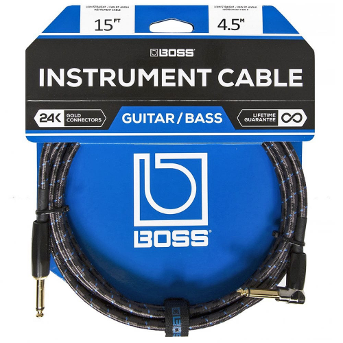 BOSS BIC-15A Instrument Cable Straight-Angle 4.5m