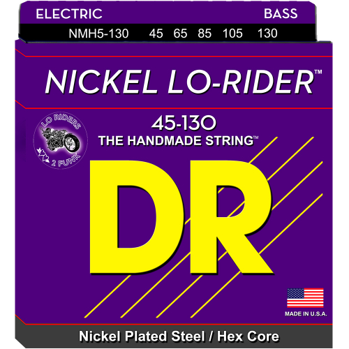 DR Strings Nickel Lo-Rider NMH5-45 45-130 5-kielisen sähköbasson kielisetti