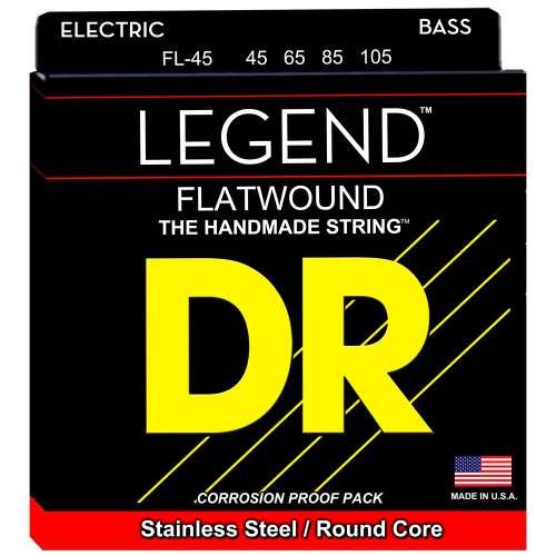 DR Strings Legend FL-45 (45-105) Flatwound Electric Bass String Set