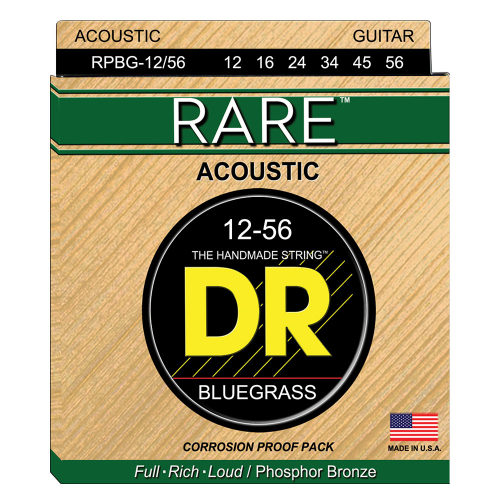 DR Strings Rare Bluegrass (12-56) Acoustic Guitar String Set