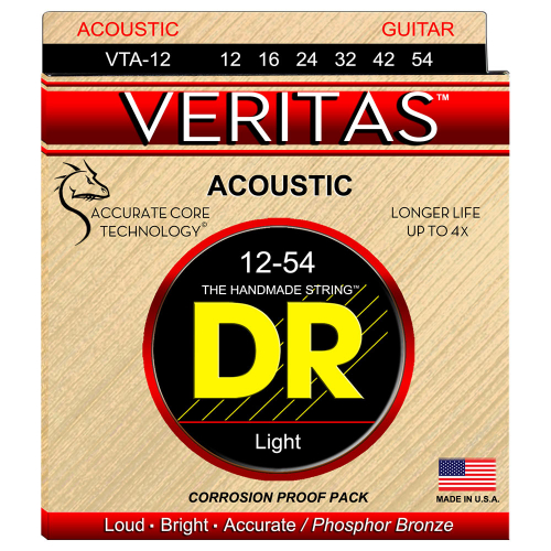 DR Strings Veritas VTA-12 (12-54) Acoustic Guitar String Set