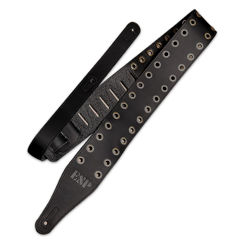 ESP Leather Grommet Black Guitar Strap