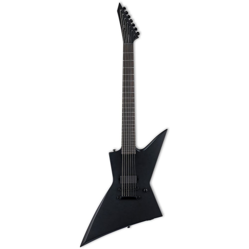 ESP LTD EX-7 Baritone Black Metal Black Satin 7-String Electric Guitar
