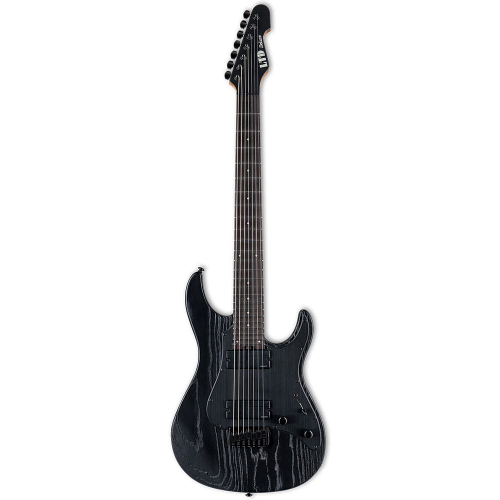 ESP LTD SN-1007HT Baritone Black Blast 7-String Electric Guitar