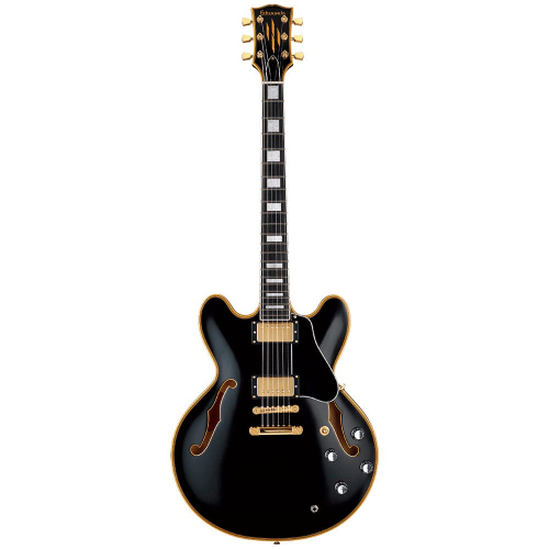 ESP Edwards E-SA-180LTC Black Semi-Acoustic Electric Guitar