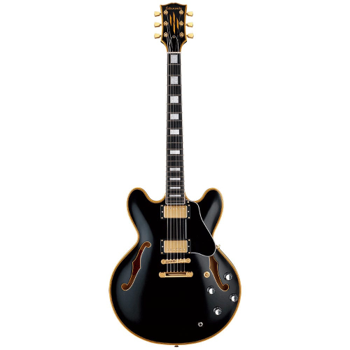 ESP Edwards SA-CTM Black Semi-Acoustic Electric Guitar