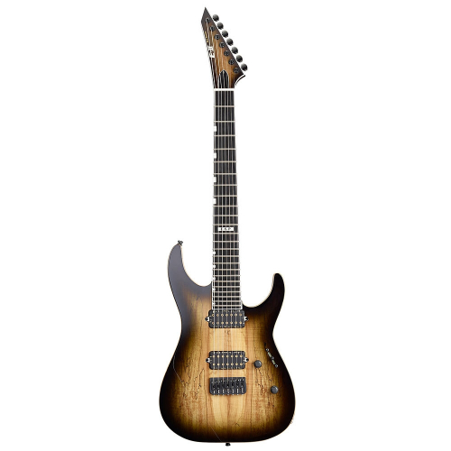 ESP E-II M-II-7 NT Hipshot Dark Brown Natural Burst 7-String Electric Guitar