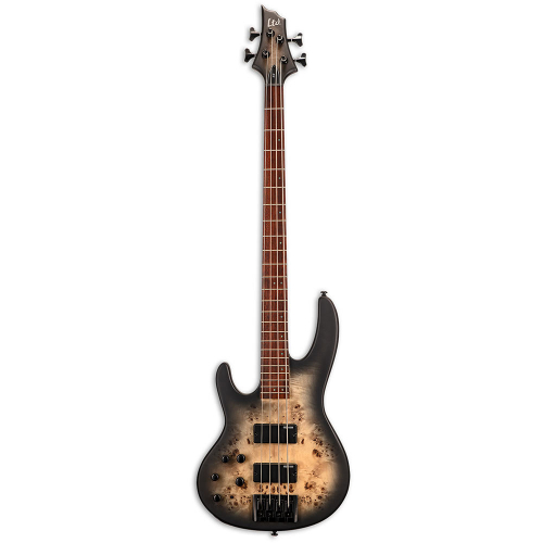 ESP LTD D-4 LH Black Natural Burst Satin Left-Handed Electric Bass