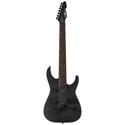 ESP LTD M-1007 Multi-Scale See Thru Black Satin 7-String Electric Guitar