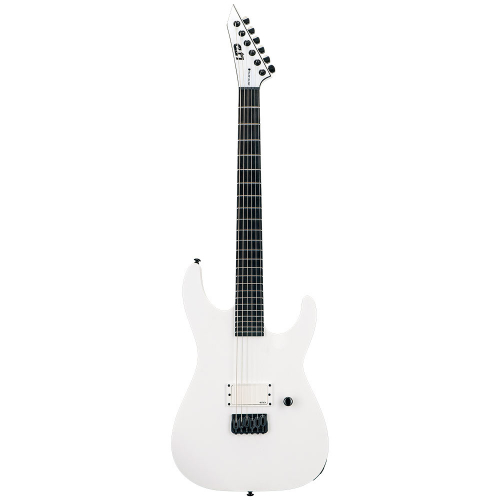 ESP LTD M-7BHT Baritone Arctic Metal Snow White Satin 7-String Electric Guitar
