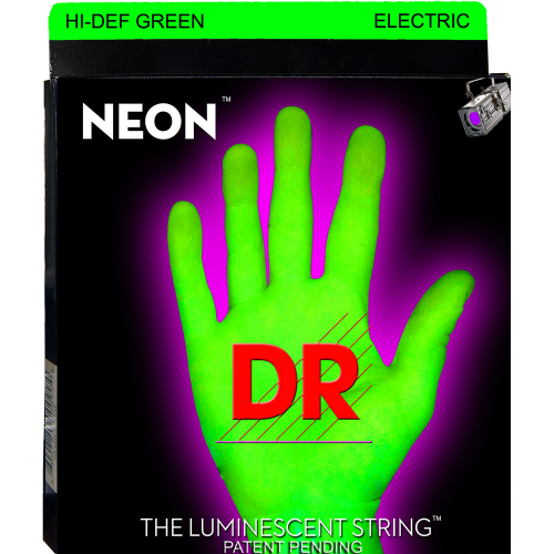 DR Strings K3 Neon Green NGE-10 (10-46) Electric Guitar String Set