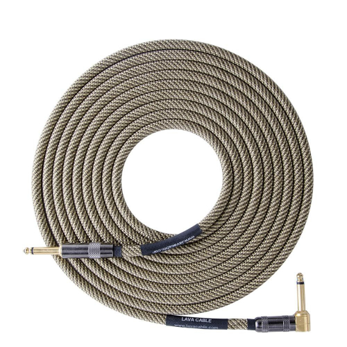Lava Cable Vintage Tweed Instrument Cable Straight-Angle 6m