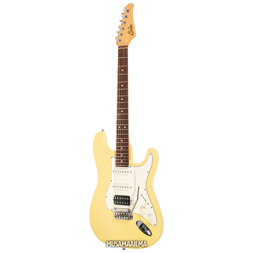 Suhr Classic S IR HSS Vintage Yellow Electric Guitar