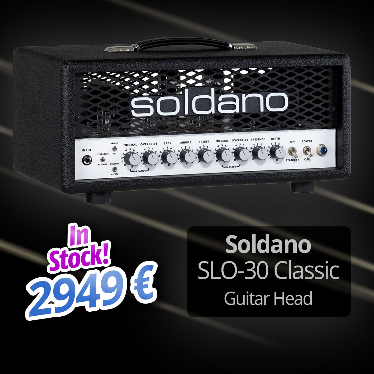 Soldano SLO-30 Classic Guitar Head - 2949 € - In Stock!