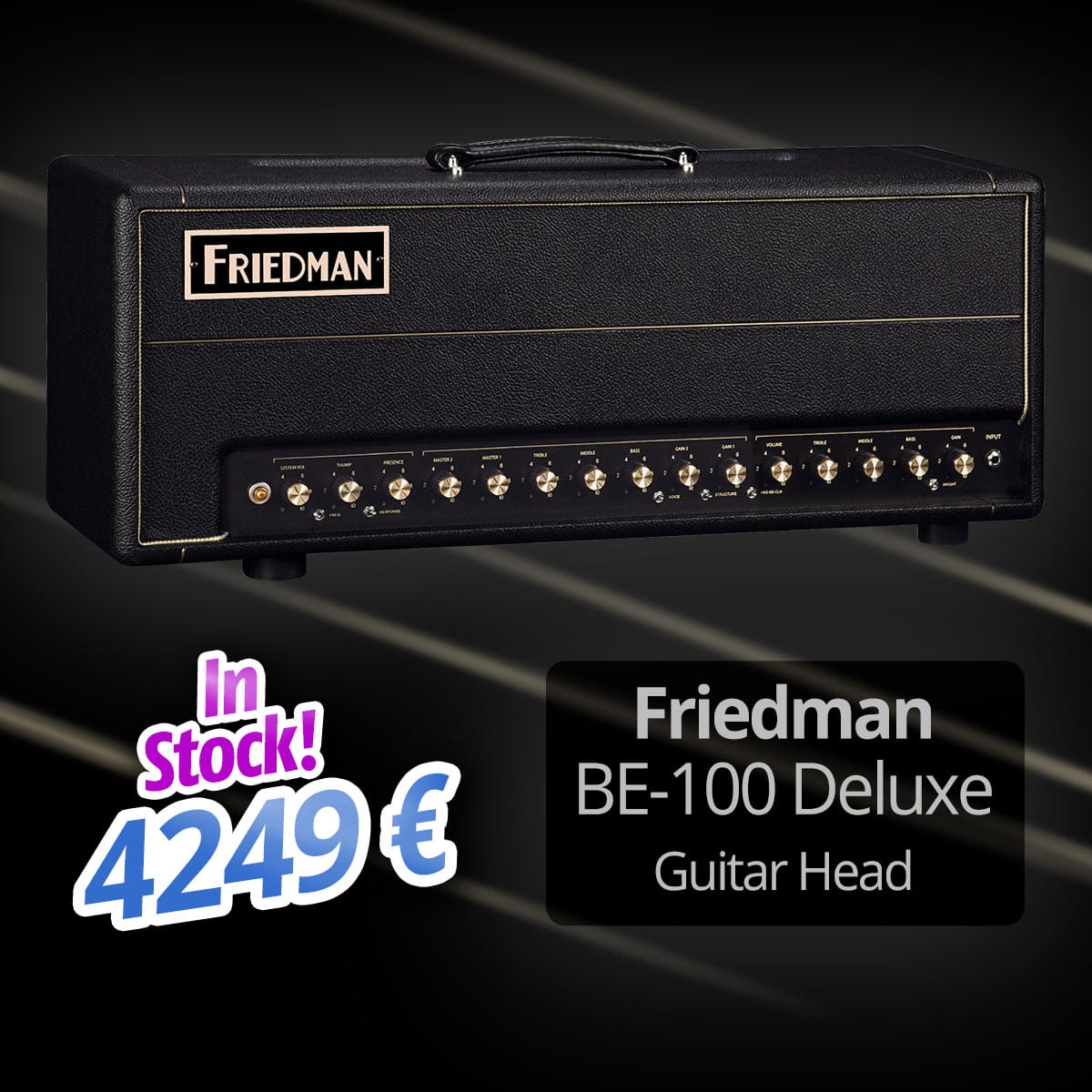 Friedman BE-100 Deluxe Guitar Head - 4249 € - In Stock!