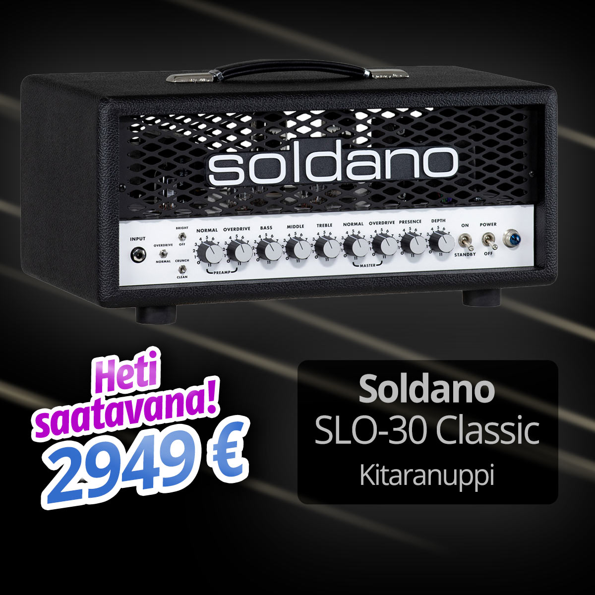 Soldano SLO-30 Classic kitaranuppi - 2949 € - Heti saatavana!